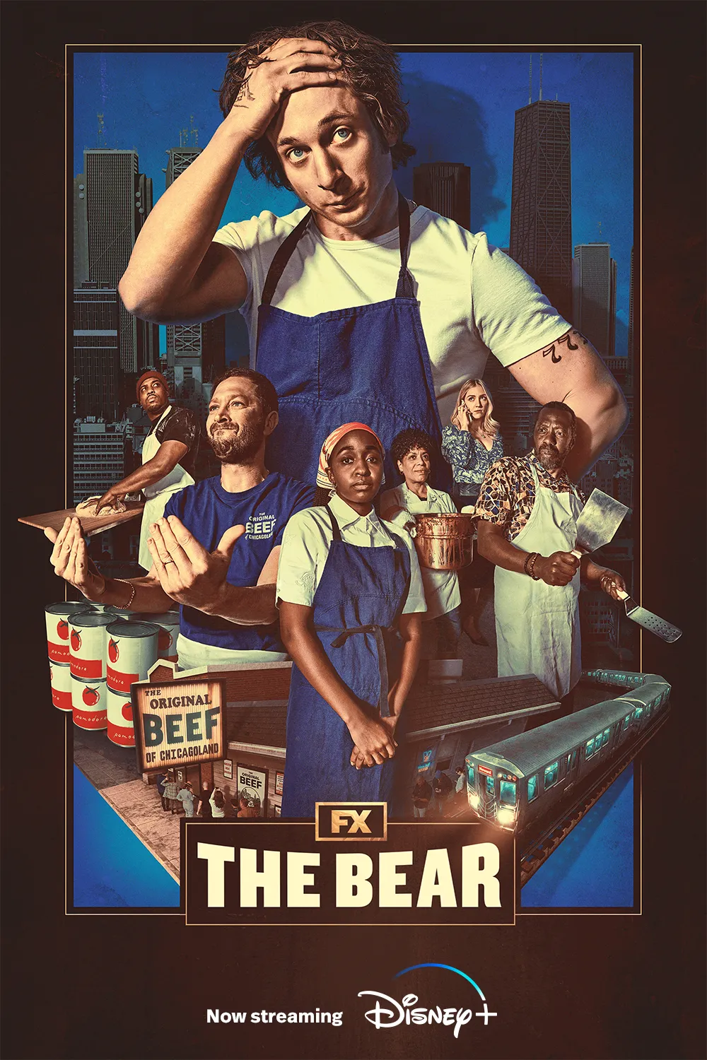 The Bear Season 2 on Disney+ TV show poster: Carmy must balance his newfound success with the demands of his family, his newfound friends, and his own demons.